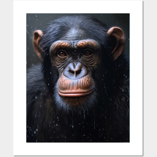 Oil Paint, Hyperrealism, Amazing Zoo Chimpanzee Posters and Art